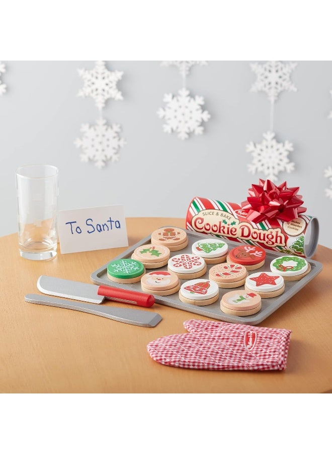 Melissa & Doug Slice and Bake Wooden Cookie Play Food Set