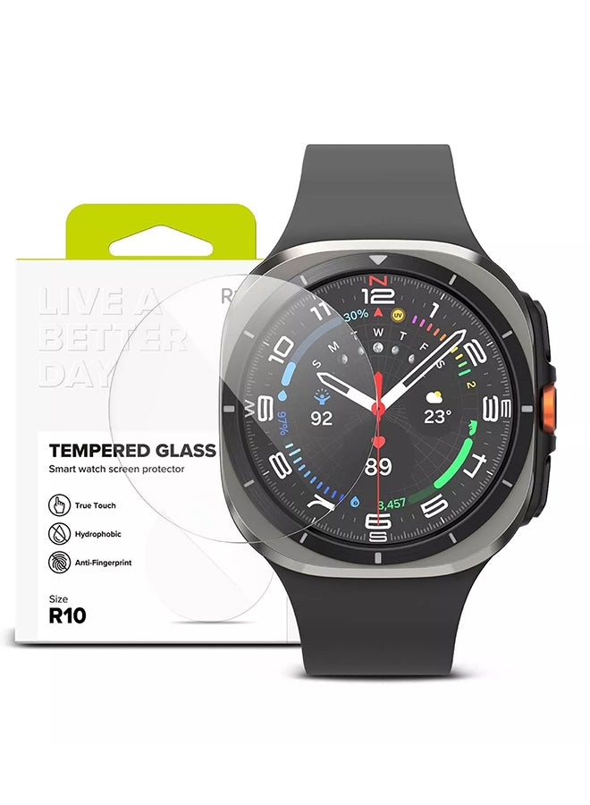 Glass [4 Pack] Compatible with Samsung Galaxy Watch Ultra (47mm) Screen Protector, HD Clear 9H Hardness Full Cover Tempered Glass Protective Film- R10 4 pack