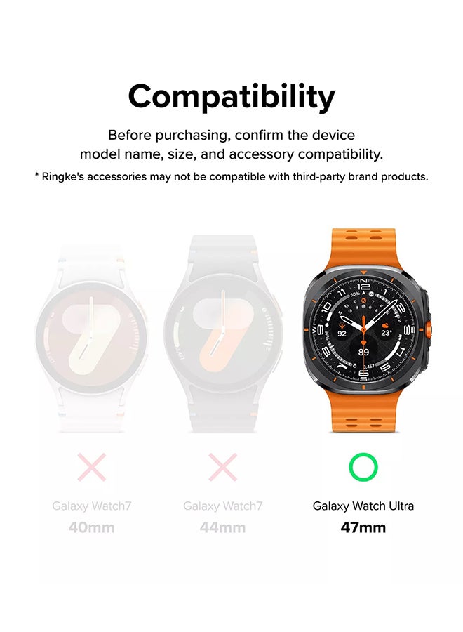 Glass [4 Pack] Compatible with Samsung Galaxy Watch Ultra (47mm) Screen Protector, HD Clear 9H Hardness Full Cover Tempered Glass Protective Film- R10 4 pack