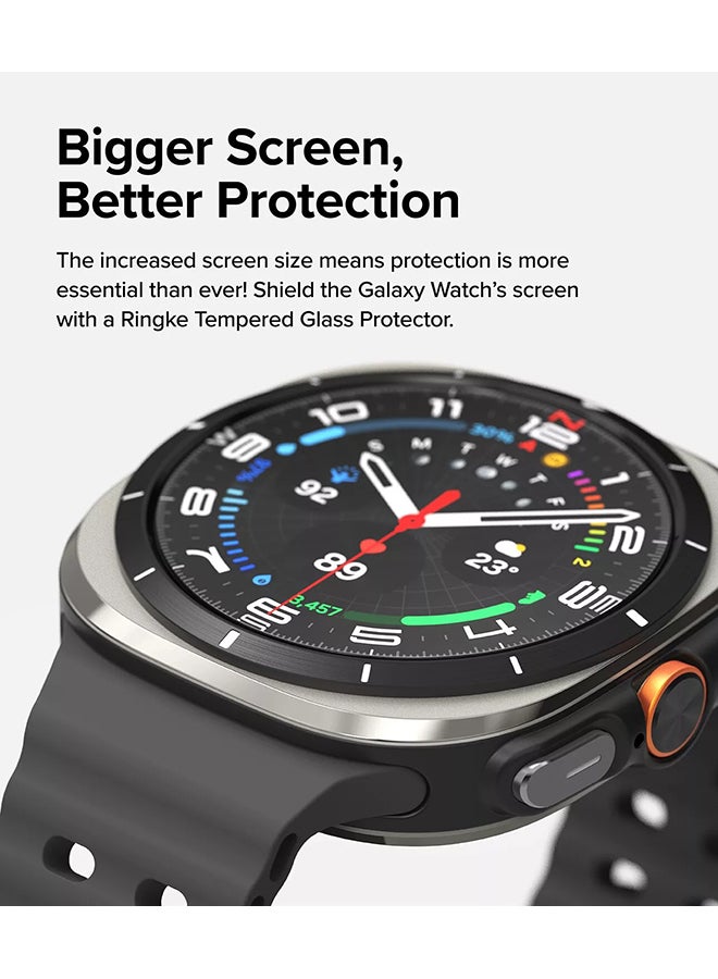 Glass [4 Pack] Compatible with Samsung Galaxy Watch Ultra (47mm) Screen Protector, HD Clear 9H Hardness Full Cover Tempered Glass Protective Film- R10 4 pack