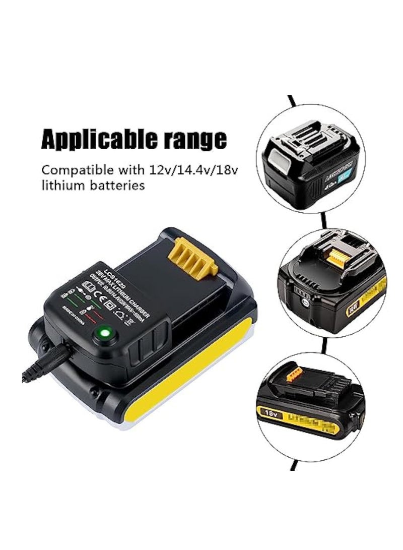 LithiumIon Battery Charger for Black & Decker, Fast Charger, 18V Lithium Ion Battery LBXR20 LBXR20-OPE LB20 LBX20 LBX4020 LB2X4020 LBXR2020-OPE, Replacement LCS1620 for Black & Decker