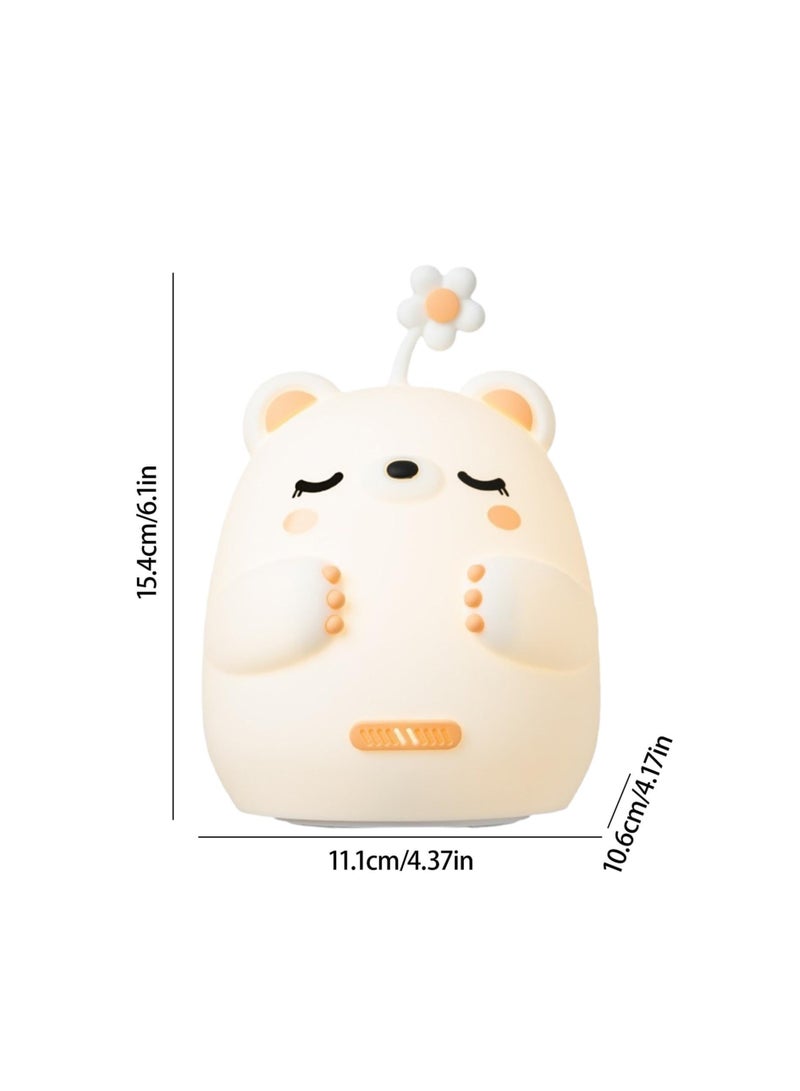 Bear Lamp, Silicone Magical Glow Cute Bear Lamps, USB Rechargeable Bear Night Light, Kids Room Bear Lighting for Birthday Gifts, Bedside Kawaii Lamp, Children Room, Living Room and Bedroom