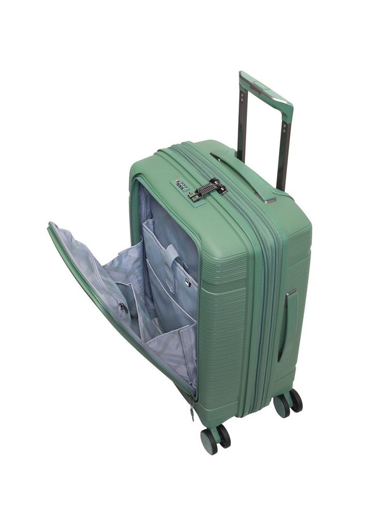 it Luggage Bag Unanimous Set of 3 Pcs, Hard Case Polypropylene (PP) Material, Matching Color Suitcases, 8x360 Degree Spinner Wheels, Expandable Trolley, Telescopic Handle, TSA Lock, Color Green Tea