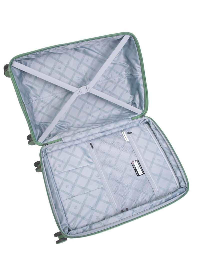 it Luggage Bag Unanimous Set of 3 Pcs, Hard Case Polypropylene (PP) Material, Matching Color Suitcases, 8x360 Degree Spinner Wheels, Expandable Trolley, Telescopic Handle, TSA Lock, Color Green Tea