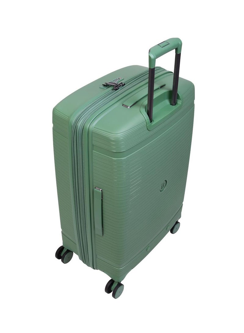 it Luggage Bag Unanimous Set of 3 Pcs, Hard Case Polypropylene (PP) Material, Matching Color Suitcases, 8x360 Degree Spinner Wheels, Expandable Trolley, Telescopic Handle, TSA Lock, Color Green Tea