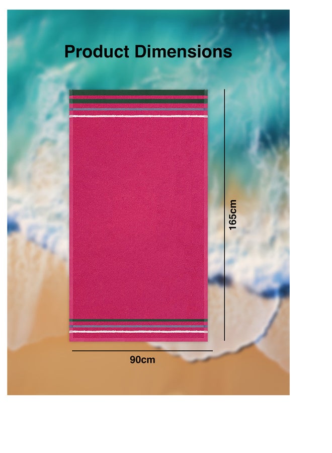 2 Piece Bath Towel 450 GSM 100% Cotton Terry 90x165 cm -Soft Feel Super Absorbent Quick Dry