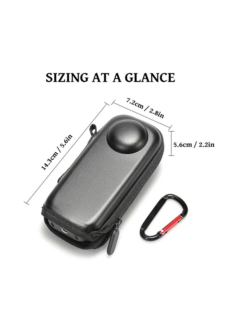 Protective Carrying Case for Insta360 X4 Accessories, Hard Shell Travel Storage Case for Insta 360 X4, Portable Camera Bag with Clip Compatible with Insta360 X4, Case Only, Black