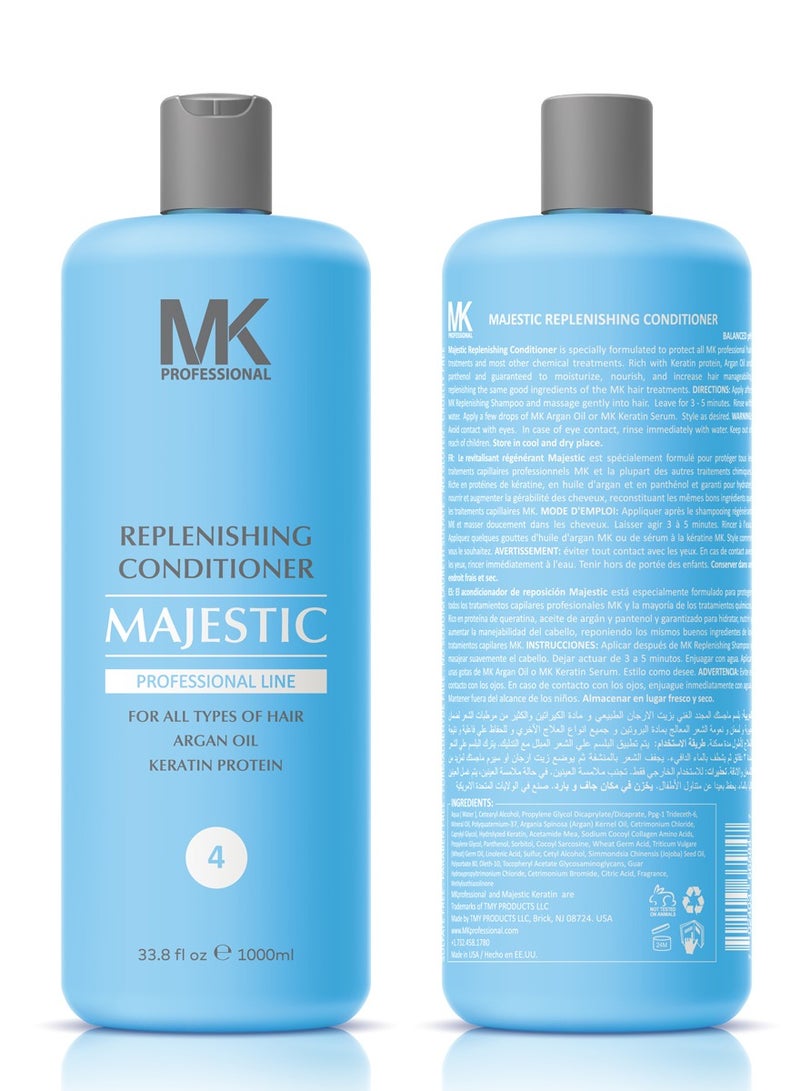 Majestic Keratin Replenishing All Hairs Conditioner with Argan Oil for Women