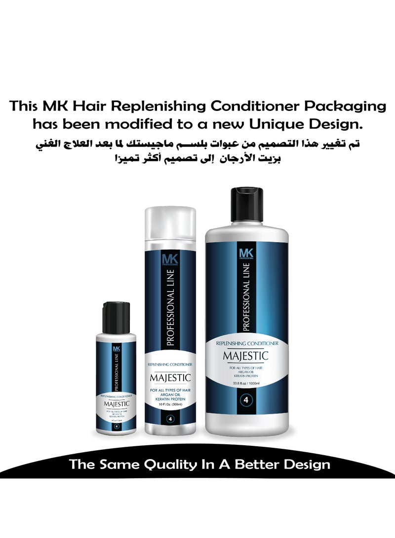 Majestic Keratin Replenishing All Hairs Conditioner with Argan Oil for Women