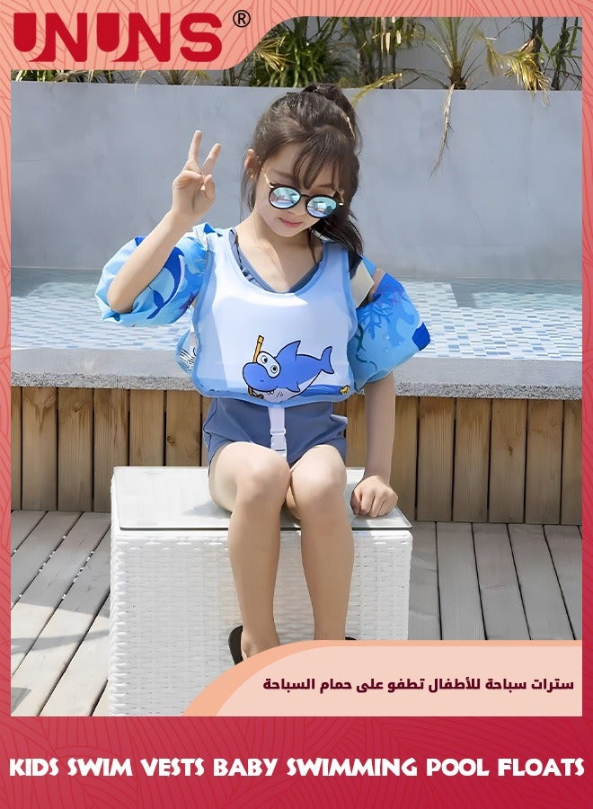 Swim Vest Kids,Toddler Floats With Shoulder Harness Arm Wings,Swimming Training Kit With Buoyancy Vest,Swim Pool Noodle Water Float,Noseclip And Earplugs,Safety Drifting Floating Swimming Aid