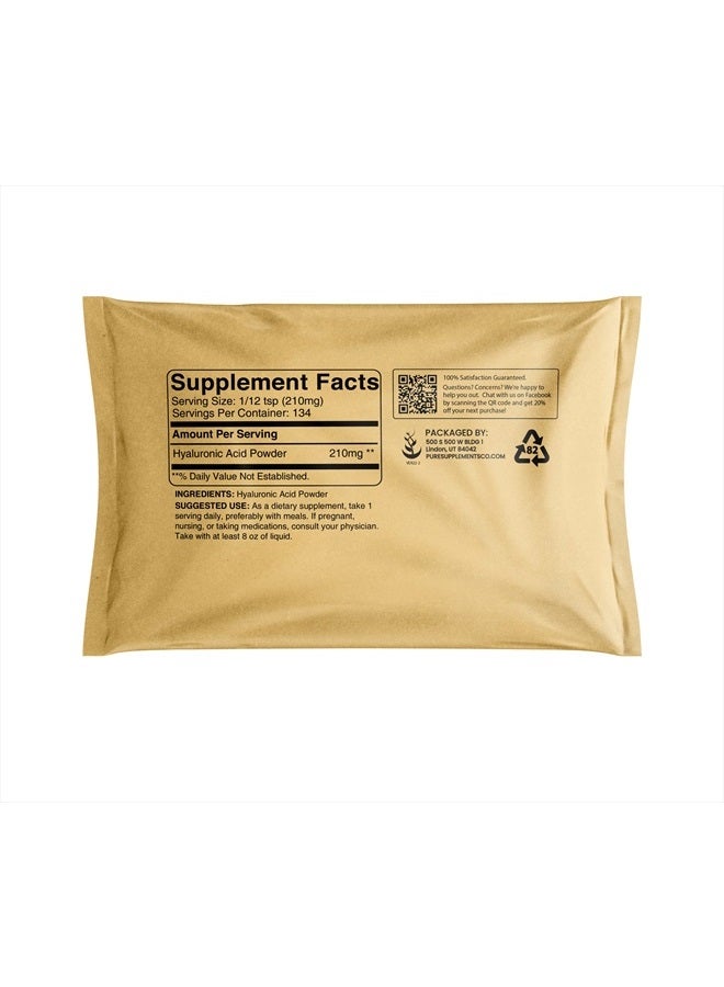 Hyaluronic Acid (1oz) Water Soluble, Fine Powder