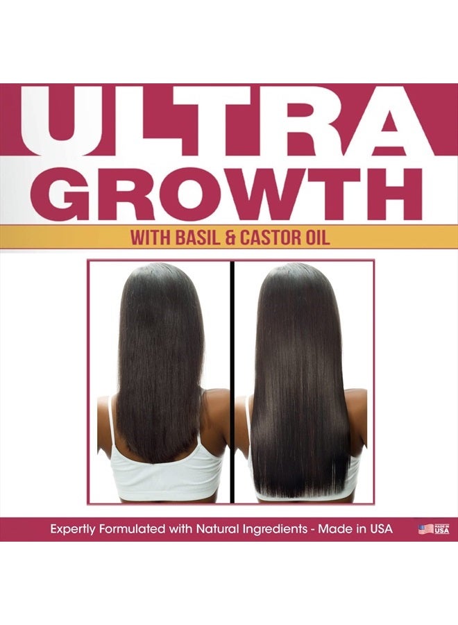 Ultra Growth Basil & Castor Hair Oil Leave in Conditioning Treatment 8 oz. - Large Bottle