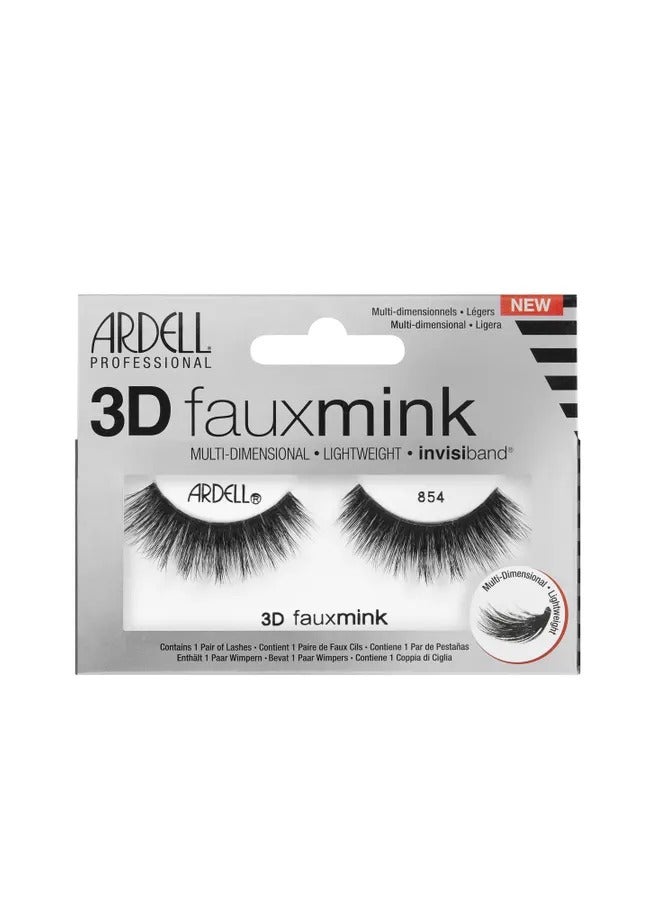 Ardell 3D Faux Mink, 854- Black, 1 Pair