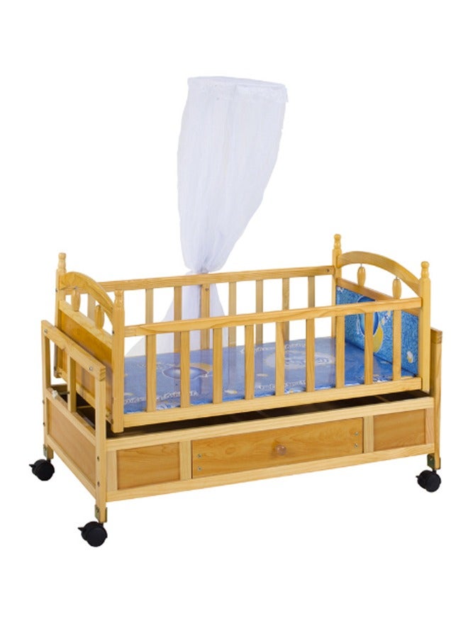 Multifuctional Baby Adjustable Rocking Bed Cot With Drawer