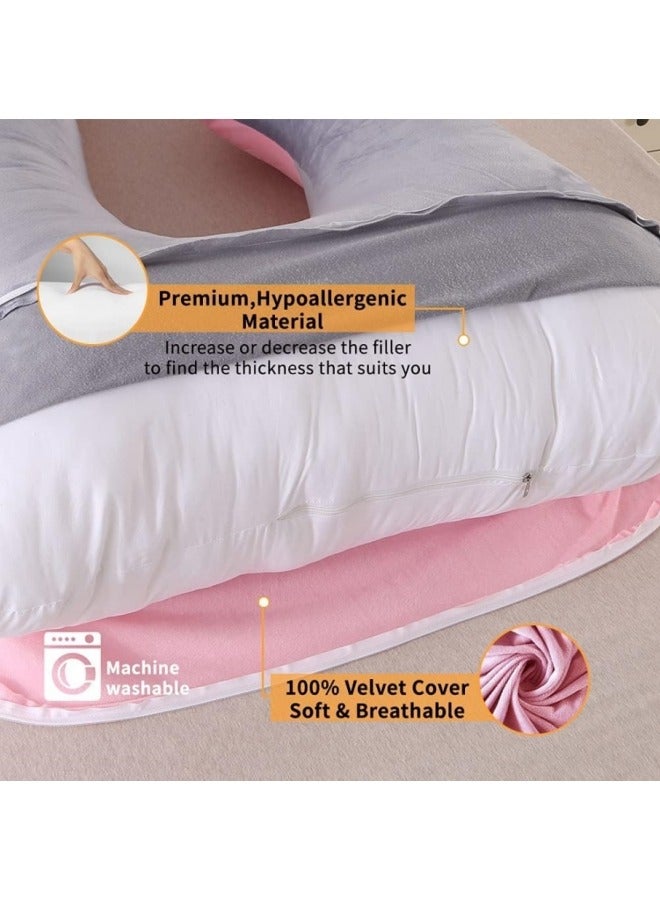 U-Shaped Pregnancy Pillow Full Body Maternity Support Pillow