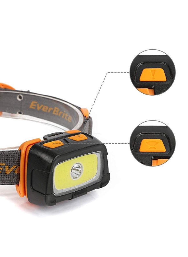 Headlamp - 300 Lumens Headlight With Red Green Light And Tail Light 7 Lighting Modes Perfect For Trail Running Camping Hiking And More Adjustable Headband 3 Aaa Batteries Included