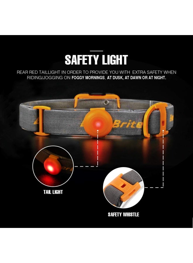 Headlamp - 300 Lumens Headlight With Red Green Light And Tail Light 7 Lighting Modes Perfect For Trail Running Camping Hiking And More Adjustable Headband 3 Aaa Batteries Included