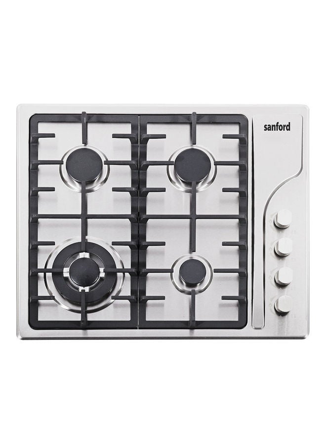 Stainless Steel Gas Hob 4 Burner SF5455GH BS Silver