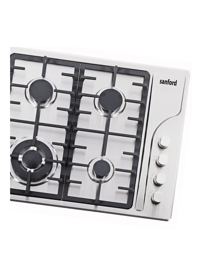 Stainless Steel Gas Hob 4 Burner SF5455GH BS Silver