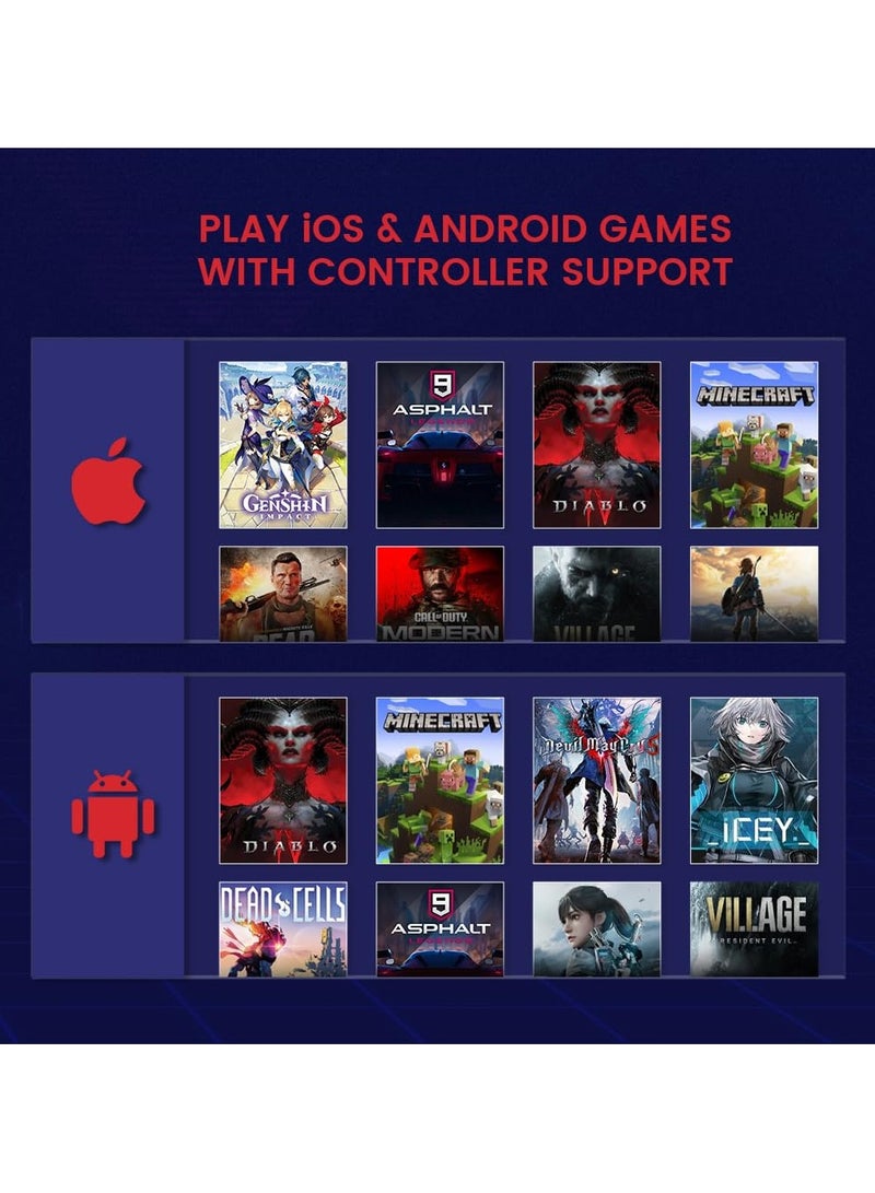 X2s Type-C Mobile Gaming Controller for iPhone 15 Series (USB-C)/Andrroid Phones, Phone Controller with Hall Effect Sticks, Hall Effect Trigger, Turbo Function