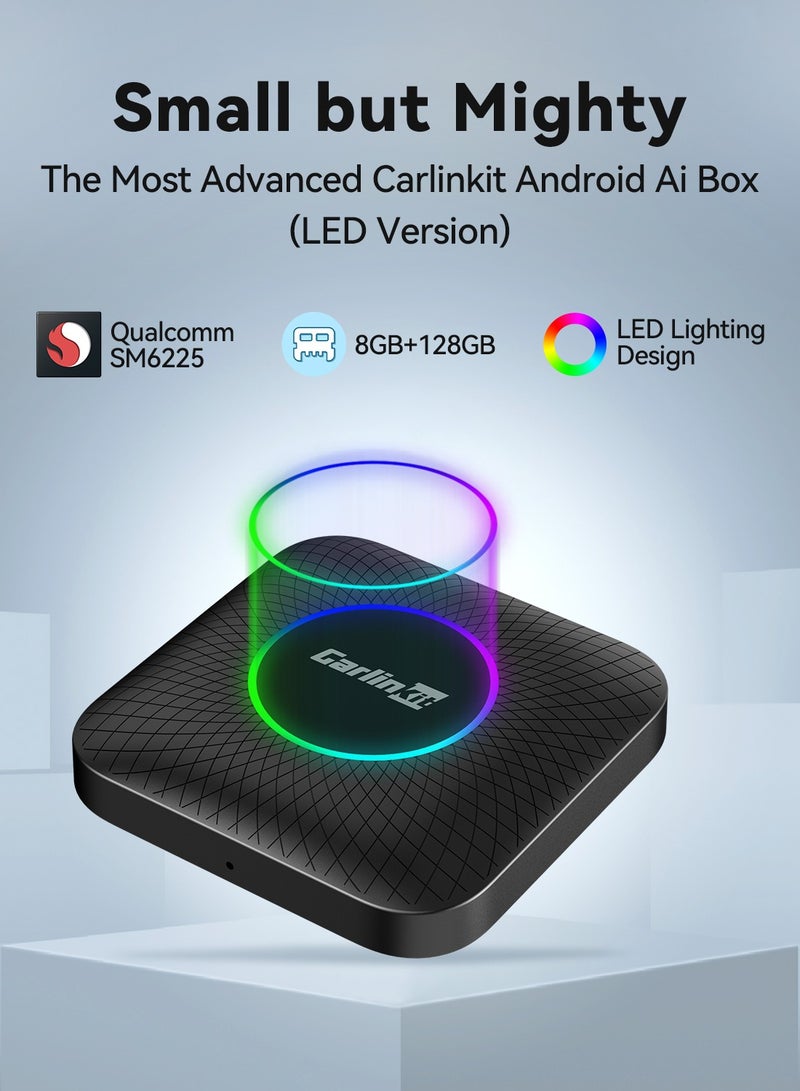 CarlinKit Led CarPlay Android 13 smart systems ai Box QCM 6225 4g 64g wireless Android Auto CarPlay Youtube Netflix tv box for 98% car GMC Mazda Camry Hyundai Audi