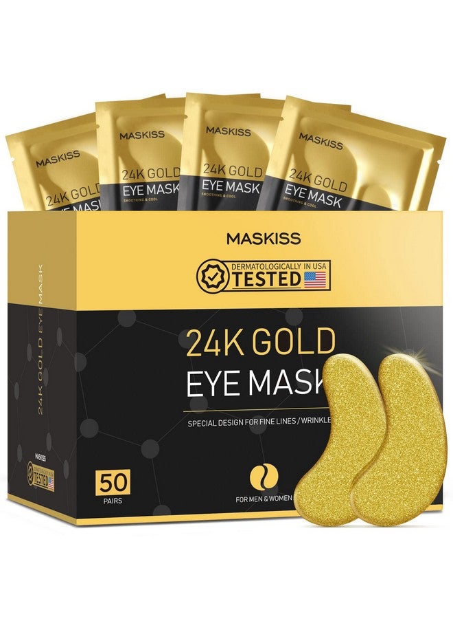 24K Gold Under Eye Patches (50 Pairs), Eye Mask, Collagen Skin Care Products, Eye Patches For Puffy Eyes, Eye Masks For Dark Circles And Puffiness