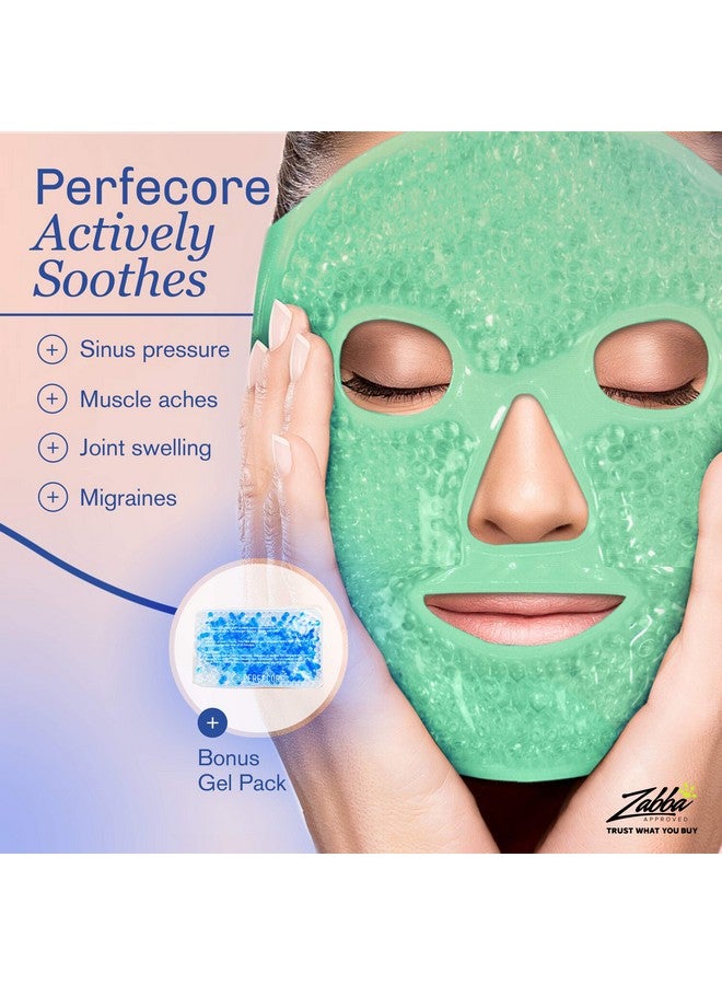 Facial Mask Get Rid Of Puffy Eyes Migraine Relief, Sleeping, Travel Therapeutic Hot Cold Compress Pack Gel Beads, Spa Therapy Wrap For Sinus Face Puffiness Headaches Gel Mask