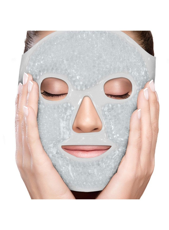 Facial Mask Get Rid Of Puffy Eyes Migraine Relief, Sleeping, Travel Therapeutic Hot Cold Compress Pack Gel Beads, Spa Therapy Wrap For Sinus Face Puffiness Headaches Gel Mask