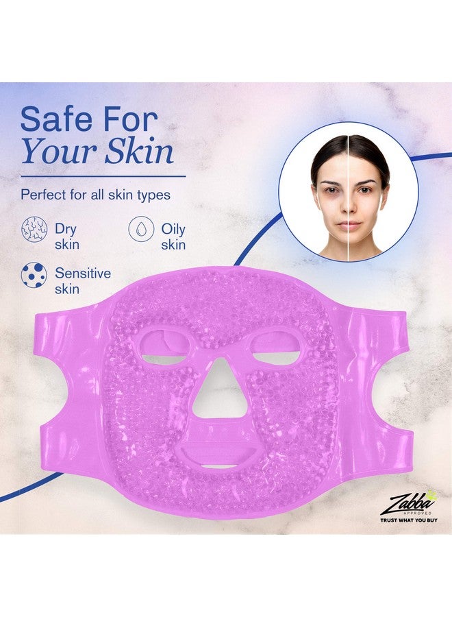 Facial Mask Get Rid Of Puffy Eyes Migraine Relief, Sleeping, Travel Therapeutic Hot Cold Compress Pack Gel Beads, Spa Therapy Wrap For Sinus Face Puffiness Headaches Gel Mask