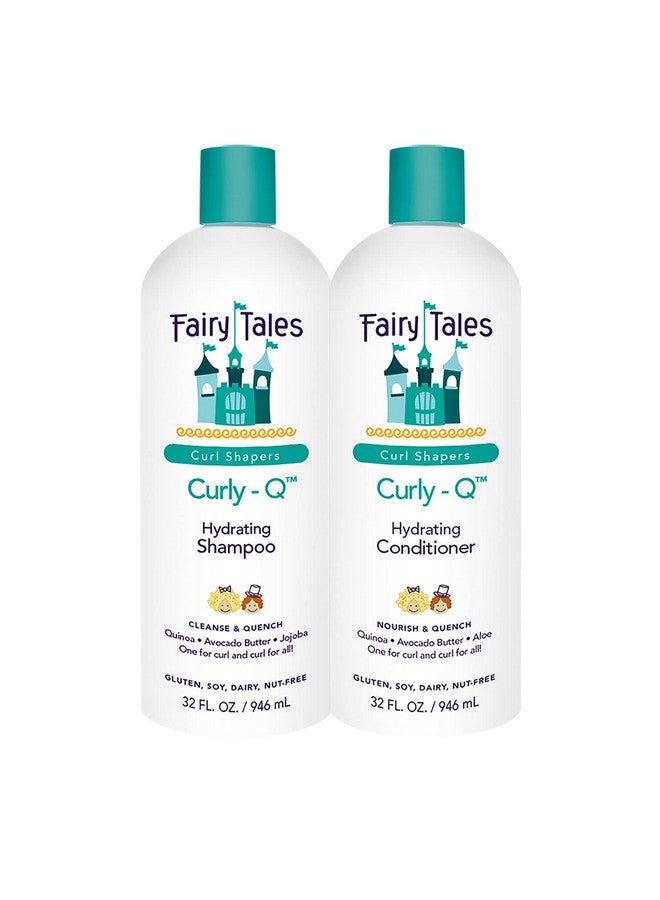 Curlyq Daily Hydrating Shampoo For Kids Shampoo 32Oz And Conditioner 32Oz For Curly Hair Paraben Free Sulfate Free Gluten Free Nut Free