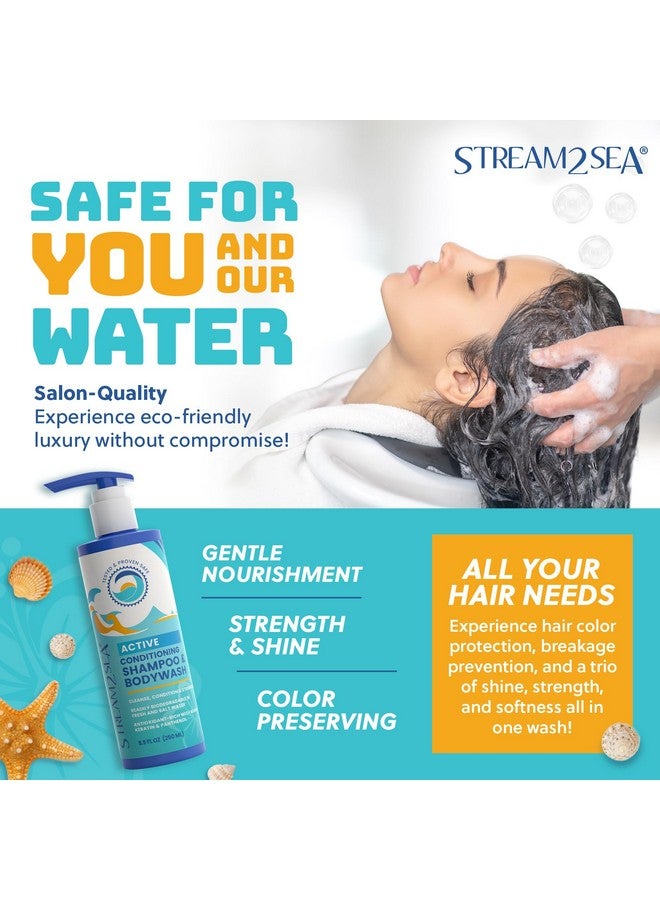 Non Toxic Shampoo And Conditioner Body Wash 3 In 1 For Swim Reef Safe Swimmers Shampoo For Men Women Kids All Natural Organic Shampoo Conditioner Biodegradable Soap Camping Travel Size 1.69Oz