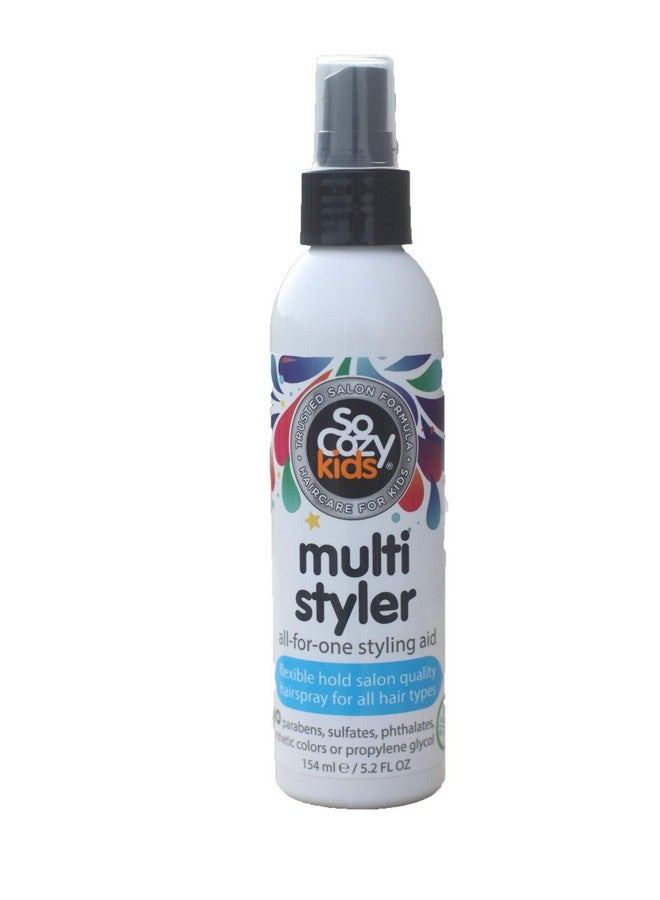 Socozy Multi Styler Styling Hair Spray For Kids Safe For Everyday Use (5.2 Fl Oz) Holds Like A Light Gel Gentle Formula With Quinoa Vitamin B5 & Aloe No Parabens Sulfates Or Synthetic Colors