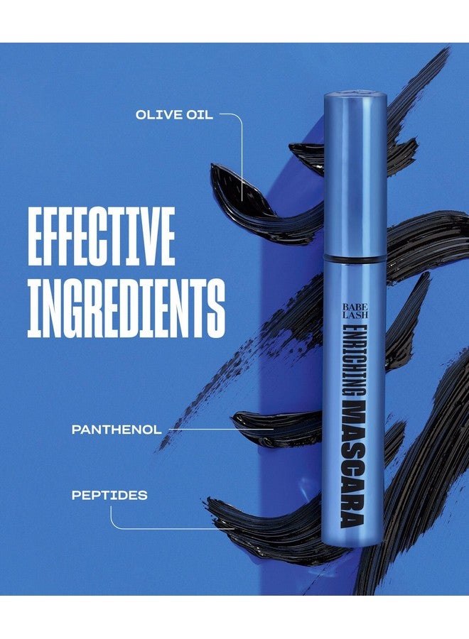 Enriching Mascara Smudge Proof, Long Lasting No Clump Formula, Buildable Volume, Water Resistant, Dramatic Black