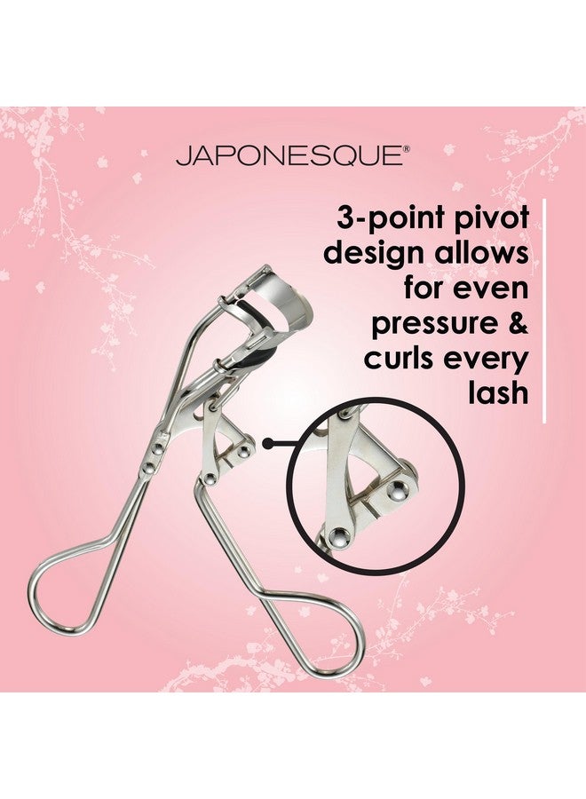 Power Curler Eyelash Curler Instant Lash Curler For Longer Lashes Silicone Pad Nickel Finish