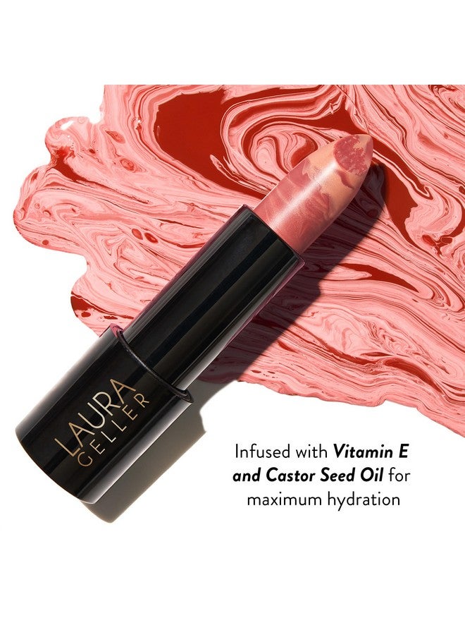 Italian Marble Sheer Lipstick Honey Bun Hydrating & Lightweight Vitamin E & Caster Seed Oil Cream Finish