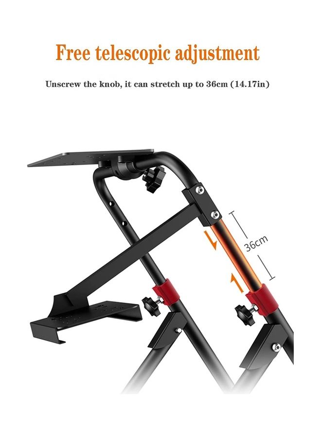 PXN-A9 Racing Steering Wheel Stand for with Gear/Shifter Mount Folding Bracket Tilt-Adjustable Racing Stand (Racing Wheel NOT Included)