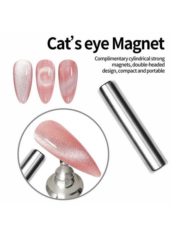 15Ml Cat Eye Gel Nail Polish 1Pc Jelly Pink Gel Polish With Magnet Soak Off Holographic Magnetic Nail Polish For Nail Art Manicure Salon Diy At Home 0.5 Oz