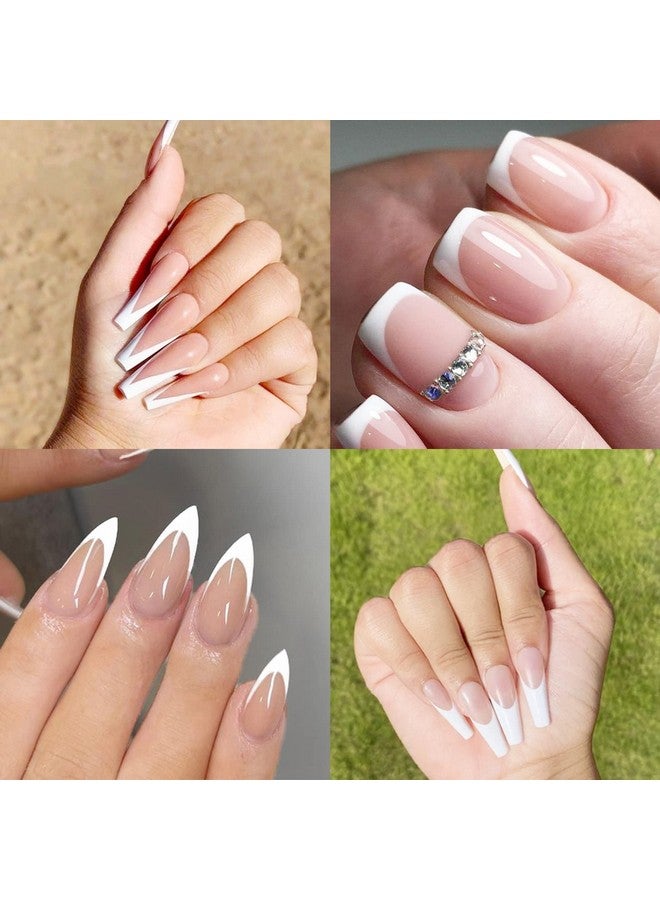 1422 Pcs French Tip Nail Guides Selfadhesive French Moon Shaped Vshaped Manicure Strip Stickers For Edge Auxiliary Black Diy Decoration Stencil Tools(11 Designs 36 Sheets)