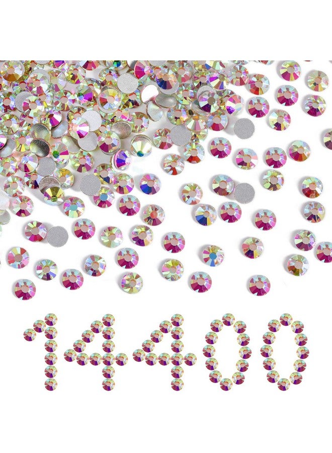 Flatback Rhinestones Bulk14400Pcs Ab Crystal Rhinestones For Nails Crafts Clothes Diy Decoration Crystal Ab Ss10 2.72.9Mm