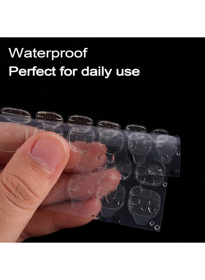 1200 Pcs Thin Breathable Adhesive Tabs Fake Nail Glue Sticker 50 Sheets Super Sticky Double Sided Tips (Germany Jelly Gel) Flexible For Acrylic False Nails Manicure Tape