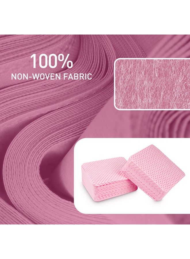 1080 Pcs Pink Lint Free Nail Wipes Eyelash Extension Wipes Super Absorbent Soft Nonwoven With A Pump Dispenser Bottle Disposable Nail Polish Remover For Polish Clean Acrylic Nails Remover