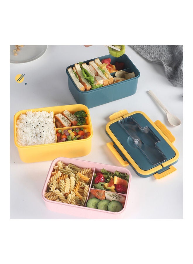 Wheat Straw Microwave Baby Lunch Box Blue 12 x 20 x 7.6cm