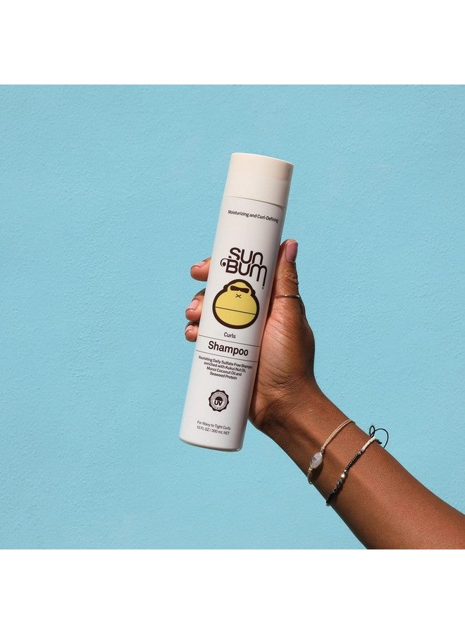 Curls & Waves Shampoo Vegan And Cruelty Free Moisturizing Hair Wash For Wavy And Curly Hair 10 Oz