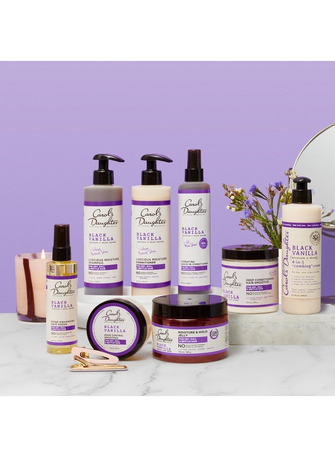 Black Vanilla Moisture Sulfate Free Shampoo For Curly Wavy Or Natural Hair Moisturizing Hair Care For Dry Damaged Hair 12 Fl Oz