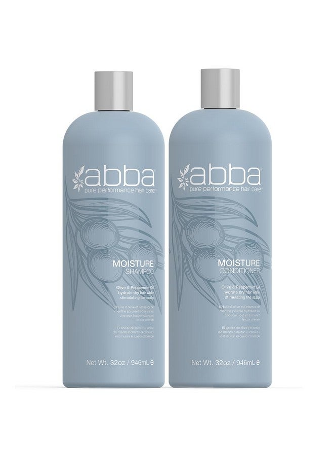 Pure Moisture Shampoo & Conditioner Duo Olive Butter & Peppermint Oil 32 Fl Oz Each