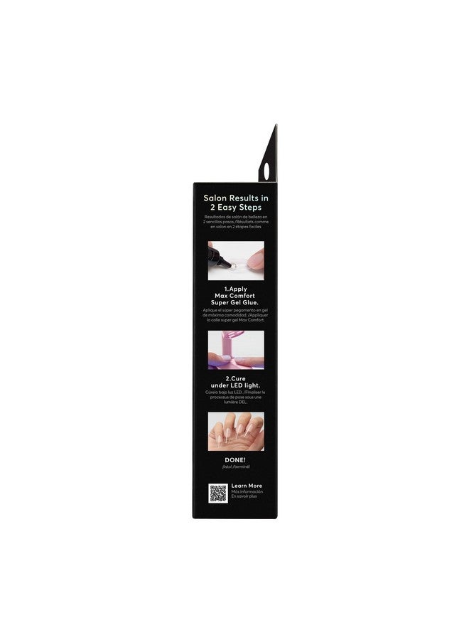 Gelxtend Starter Kit Clear Medium Round Press On Nails With Led Lamp Lasts Up To 14 Days Clear Customizable Gel Nails Nosoak Easy Removal Gel Nail Tips