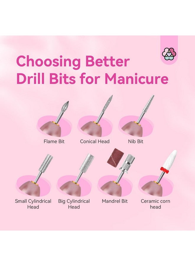 Electric Nail Drill Electric Nail File Efile Nail Drill Professional Manicure With 6Pcs Nail Drill Bits