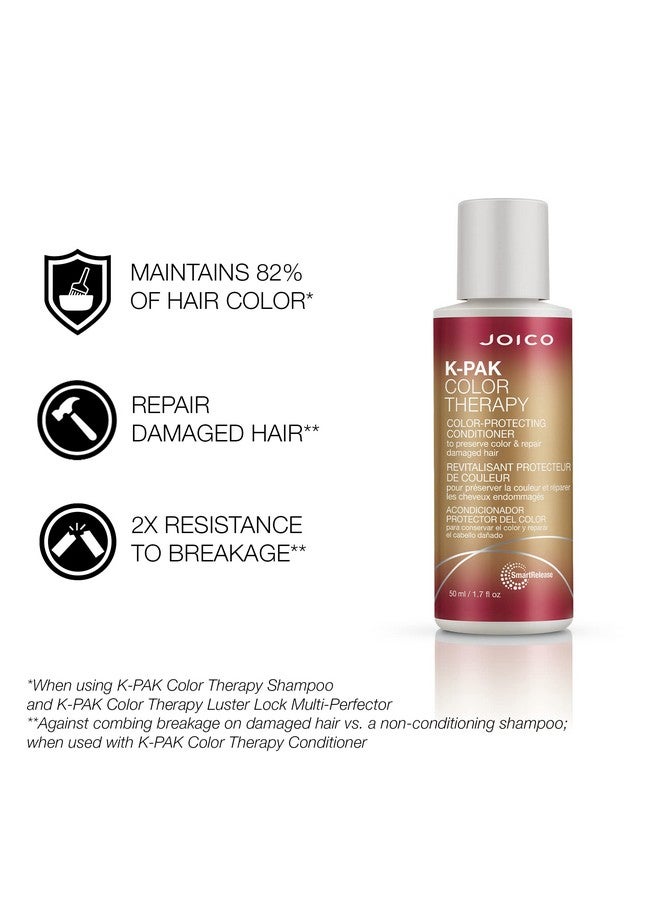 Kpak Color Therapy Colorprotecting Conditioner | For Colortreated Hair | Boost Shine & Elasticity | Repair Breakage | Rebuild Damaged Hair | With Keratin & Argan Oil | 1.7 Fl Oz