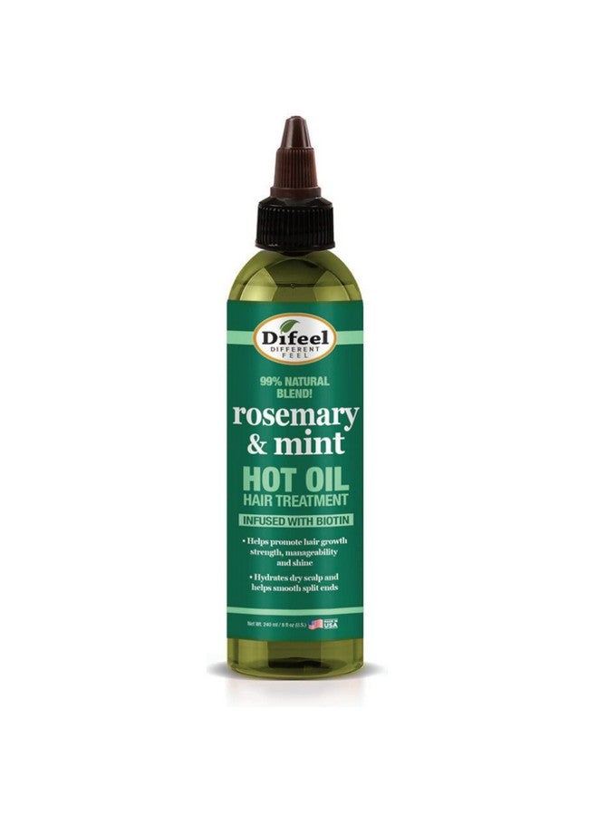 Rosemary And Mint Hot Oil Hair Treatment With Biotin 8 Oz. Hot Oil Treatment For Dry And Damaged Hair Made With Natural Rosemary Oil For Hair Growth