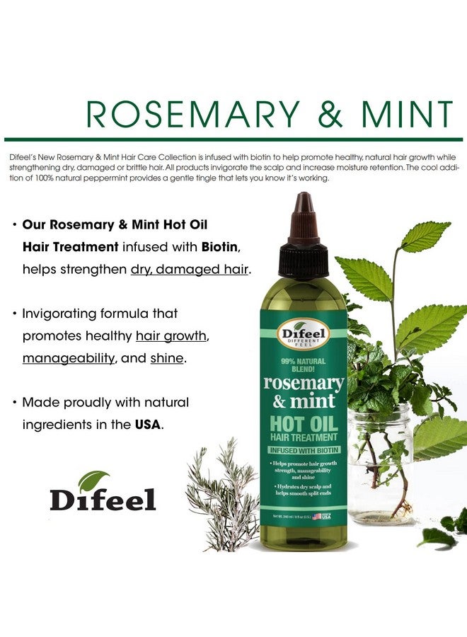 Rosemary And Mint Hot Oil Hair Treatment With Biotin 8 Oz. Hot Oil Treatment For Dry And Damaged Hair Made With Natural Rosemary Oil For Hair Growth